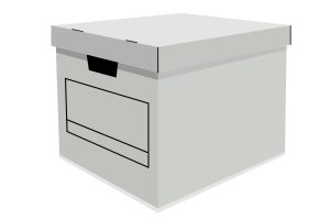 Archive box with lid