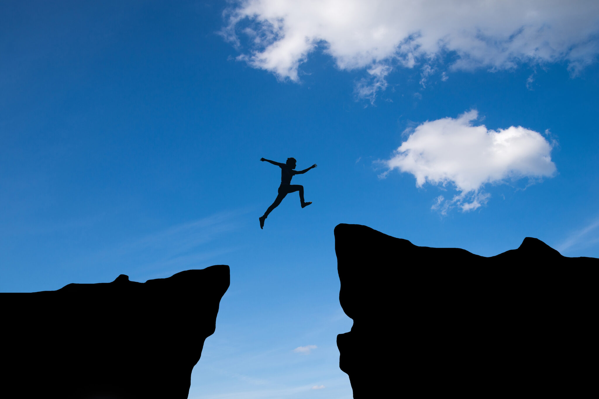 Man Jumping for Joy