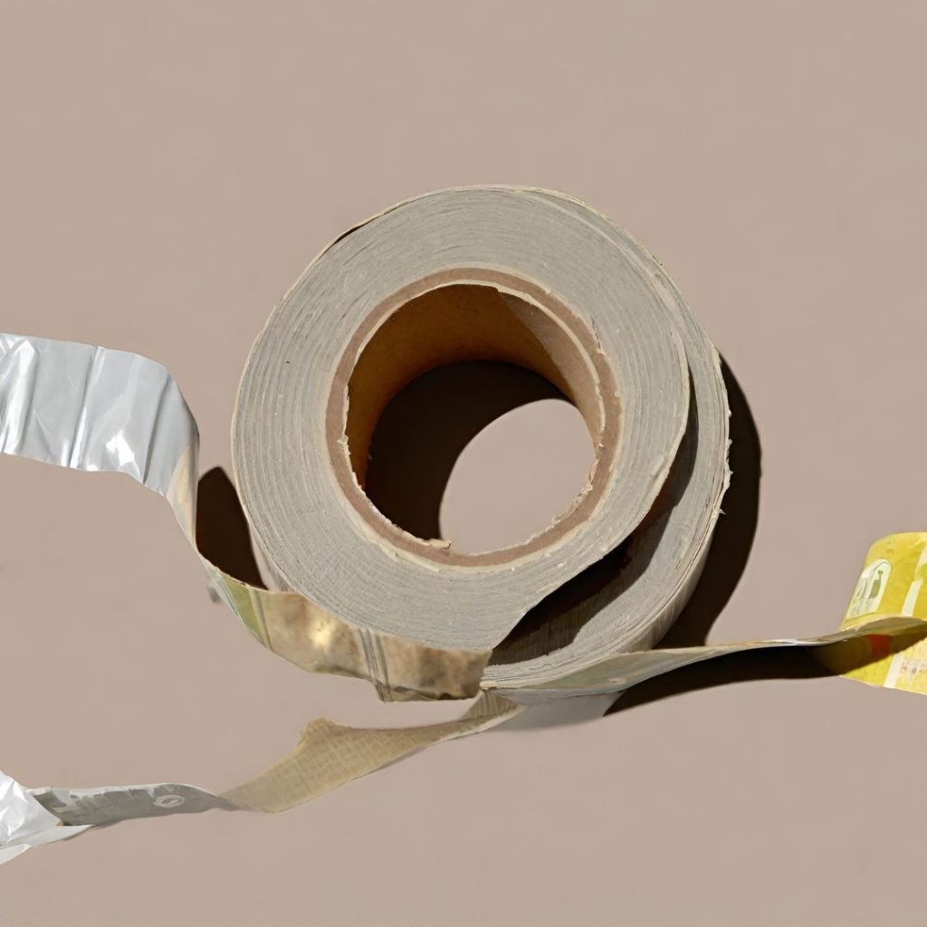 Damaged roll of tape